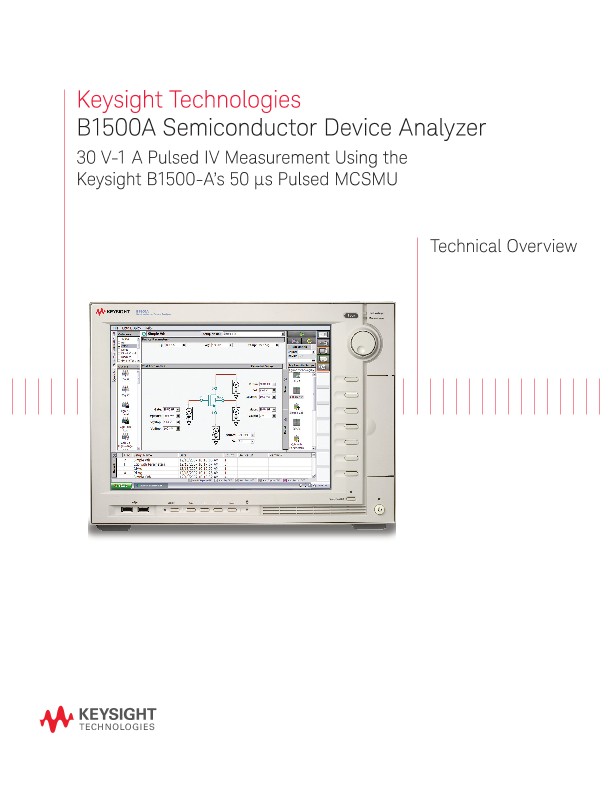 B1500A Semiconductor Device Analyzer PDF Asset Page Keysight